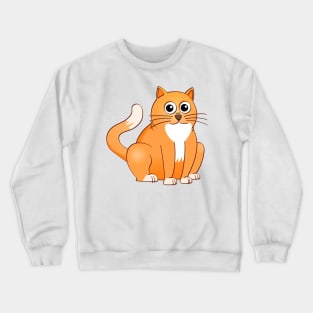 The Happy orange cat illustration. Crewneck Sweatshirt